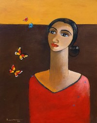 Kausar Bhatti, 18 x 24 Inch, Acrylic on Canvas, Figurative Painting, AC-KSR-002